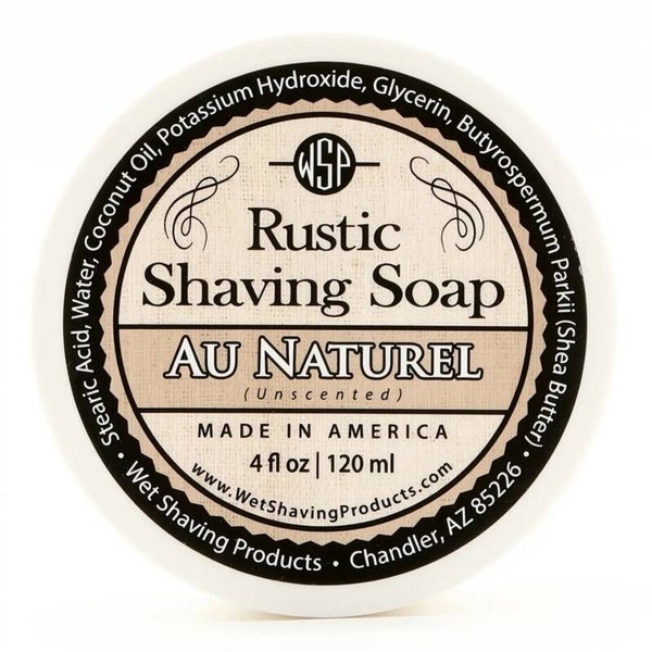 WSP Rustieke scheerzeep Au Naturel Veganistisch en Natuurlijk-120ml