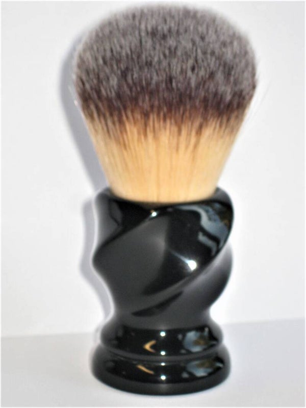 Yaqi Black Barberpole 24mm synthetische scheerkwast-diervriendelijk.