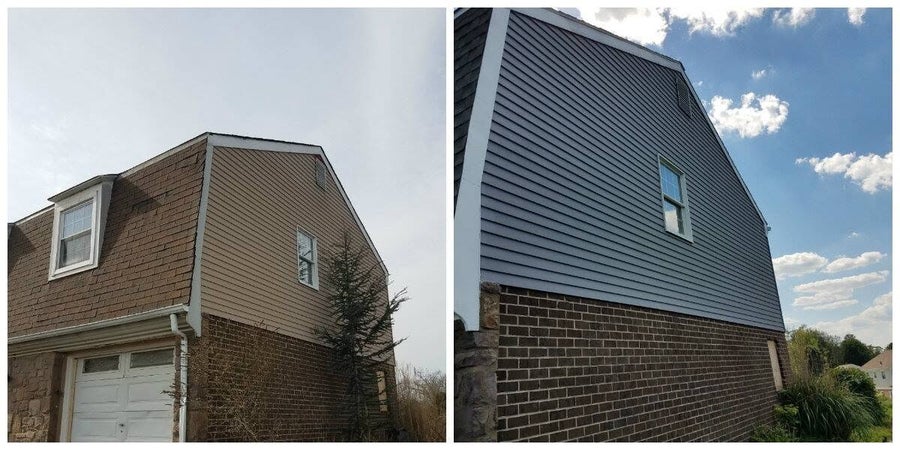 Exterior painting before and after in Southampton, PA