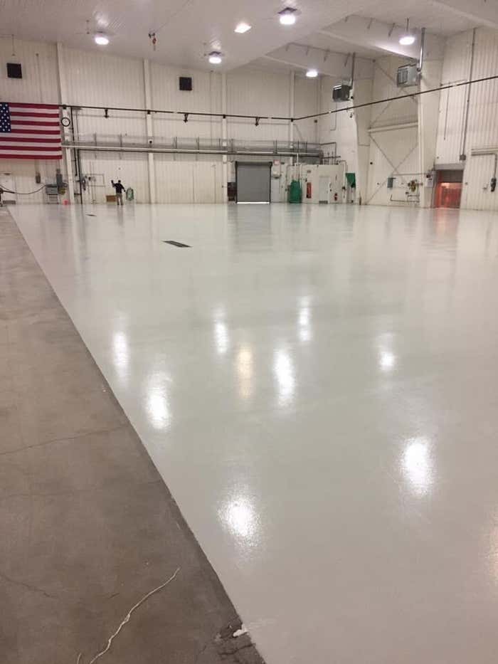 High-gloss commercial epoxy floor