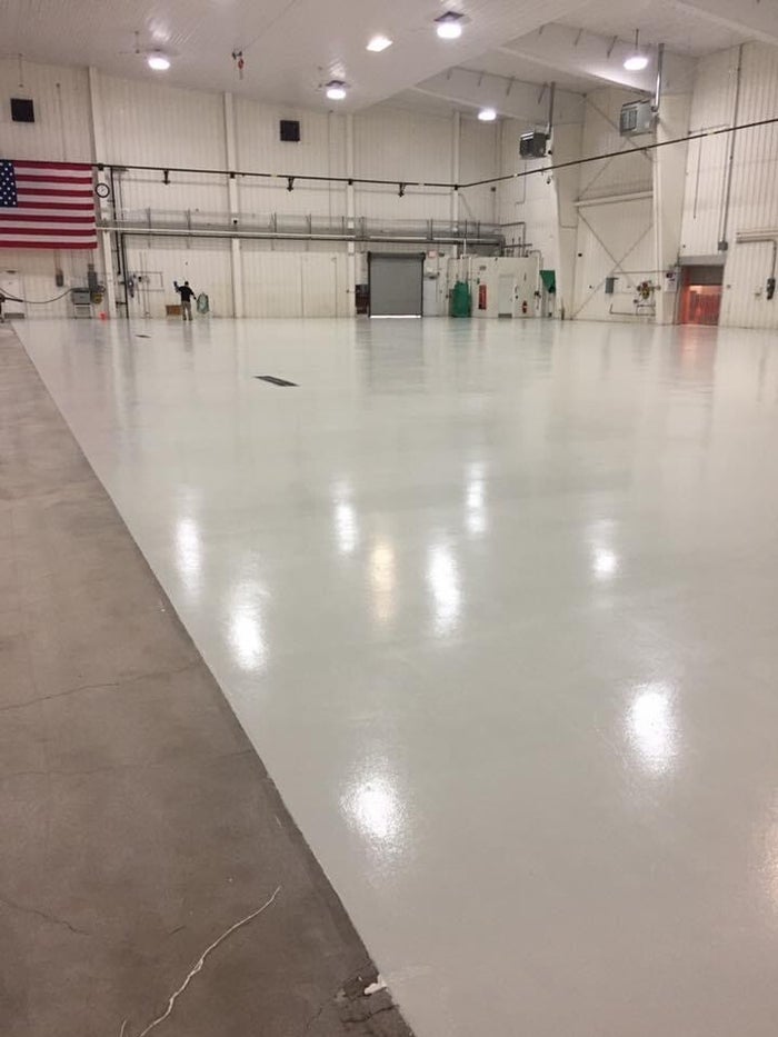 High-gloss commercial epoxy floor