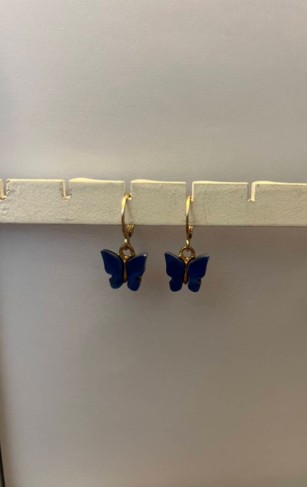 Vlinder oorbellen goud