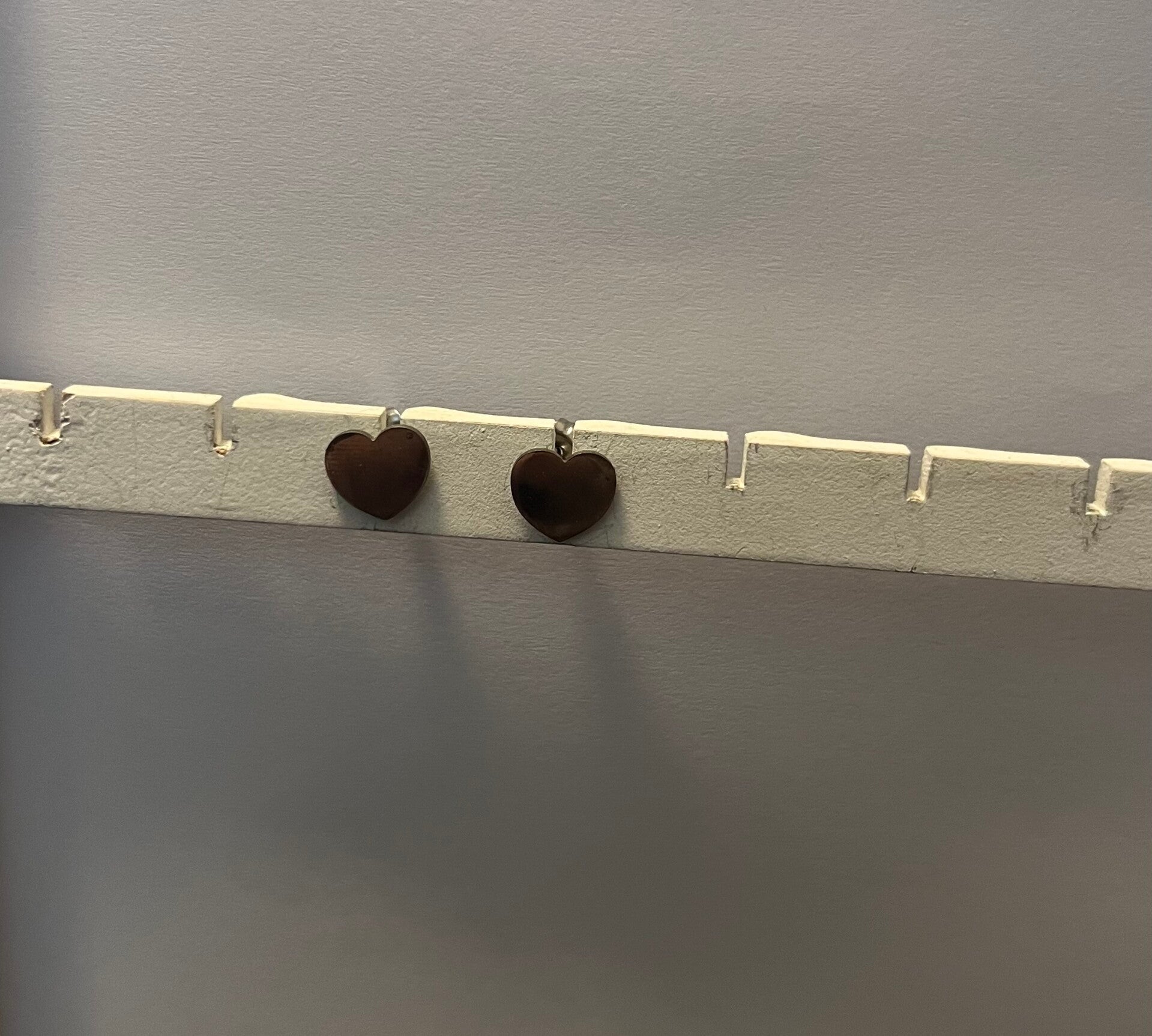 Zilveren hartjes knopjes