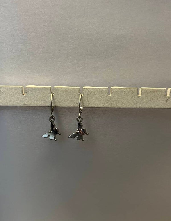 Vlinder oorbellen zilver