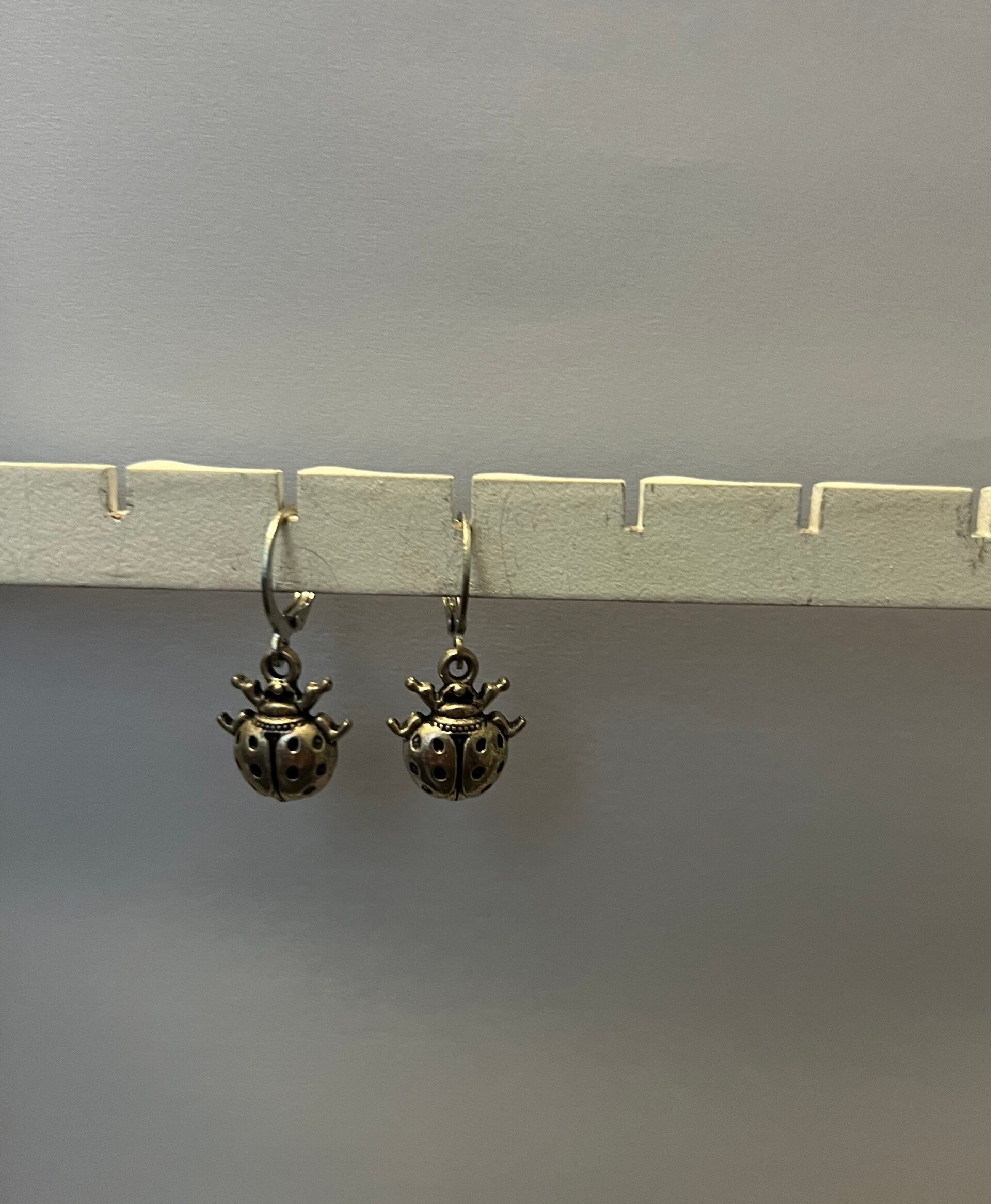 Oorbellen lieveheersbeestjes zilver