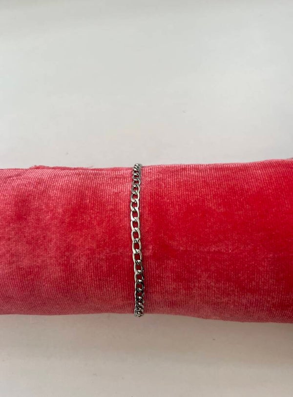 Schakelarmband zilver