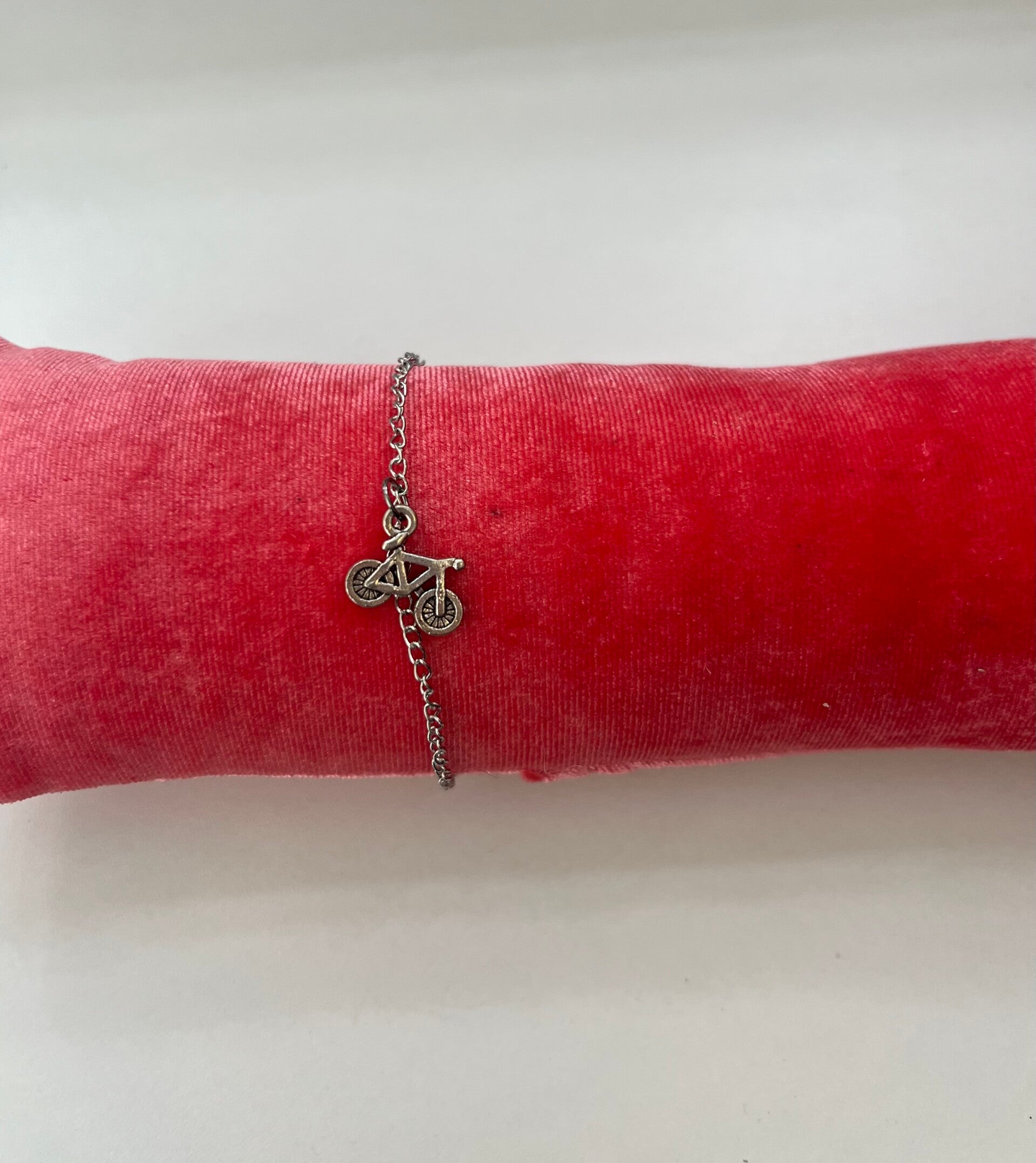 Armband fiets zilver