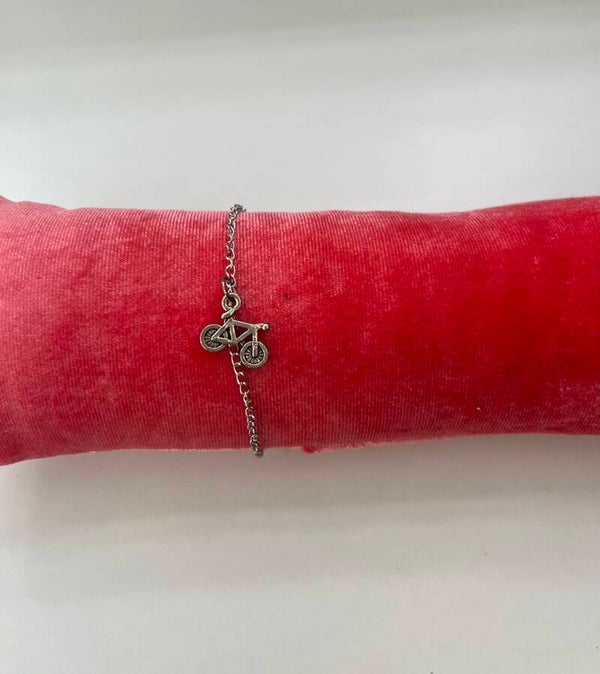 Armband fiets zilver