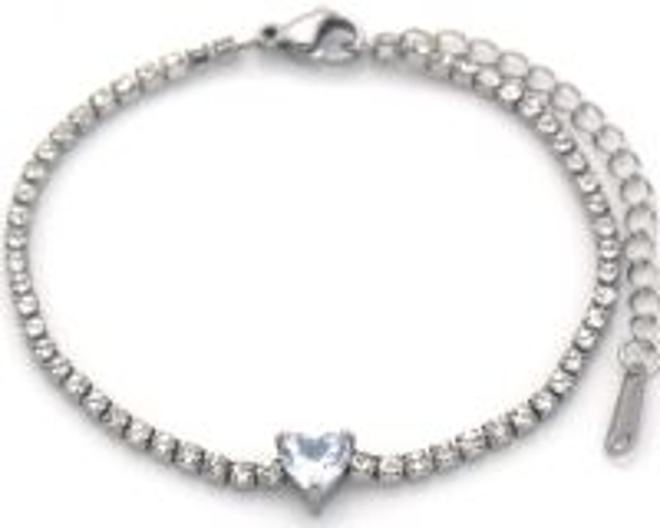 armband hartje diamantjes