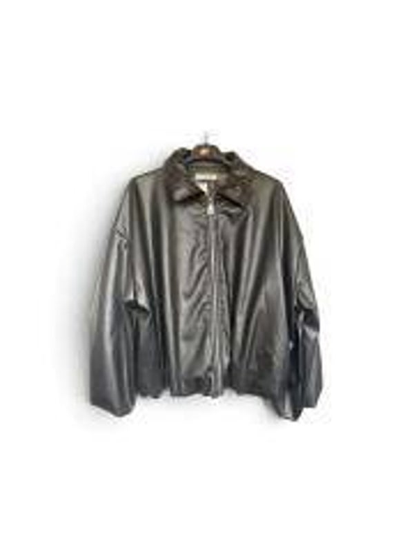 Faux Leren Bomber Jas