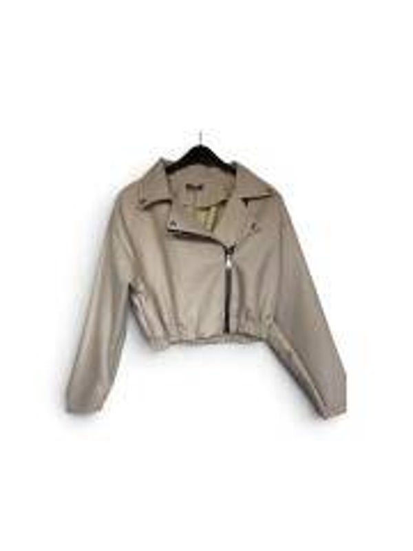 Faux Leren Bomber Jas cropped
