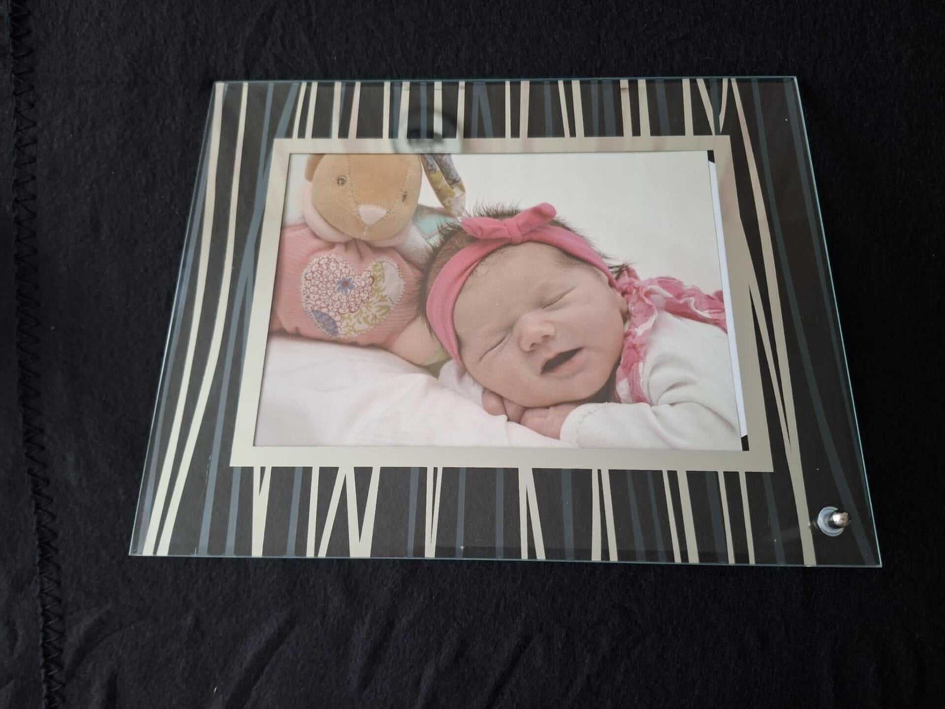 cadre photo en verre