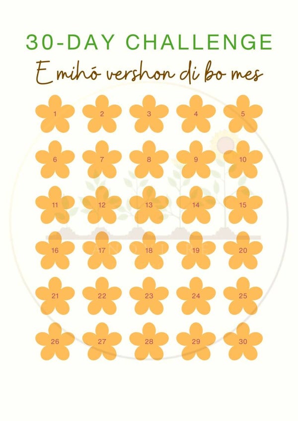 30-day challenge - E mihó vershon di bo mes (básiko)