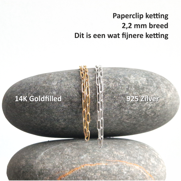 Paperclip ketting 2,2 mm breed
