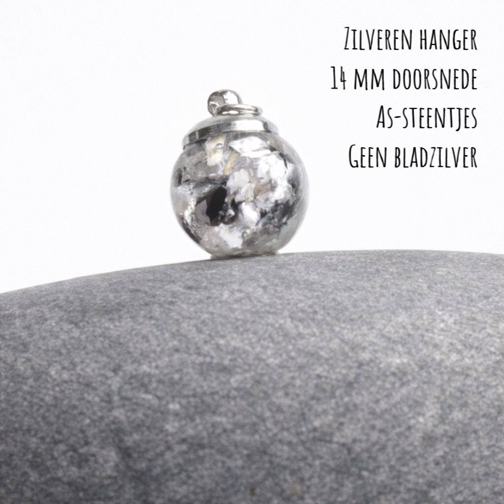 Zilveren as-hanger 14 mm