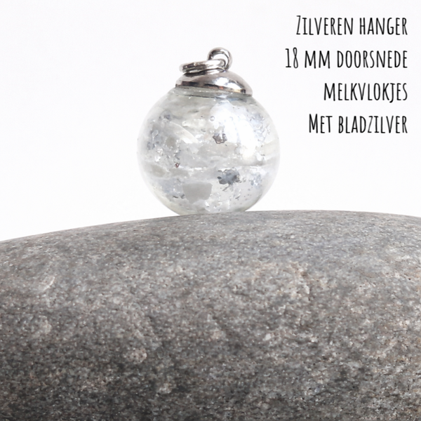 Zilveren moedermelk-hanger 18 mm