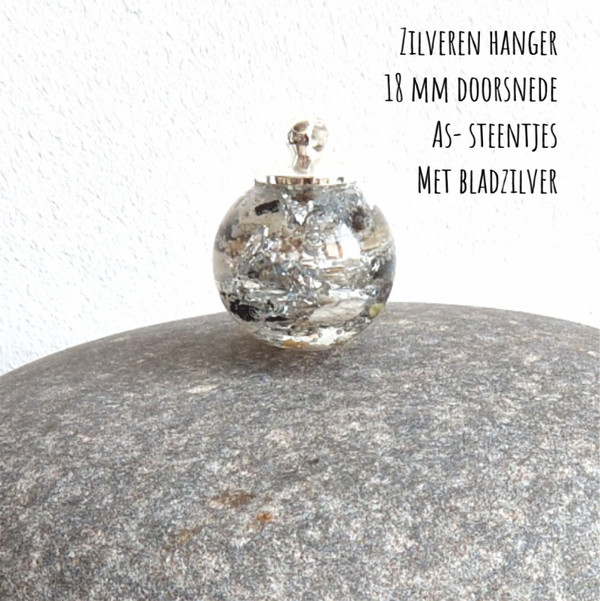 Zilveren as-hanger 18 mm