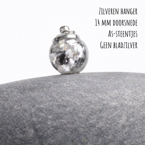 Zilveren as-hanger 14 mm