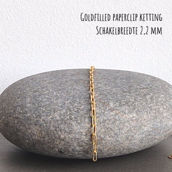 Goldfilled 14K paperclip ketting 2,2 mm