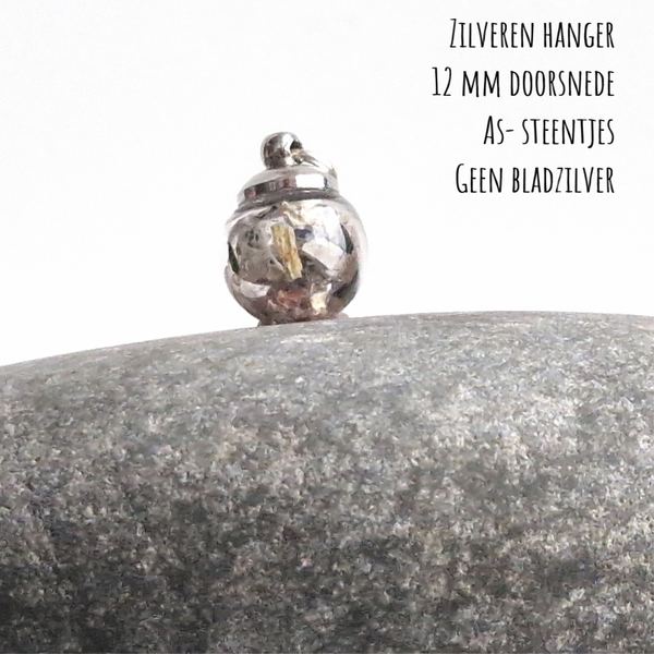 Zilveren as-hanger 12 mm