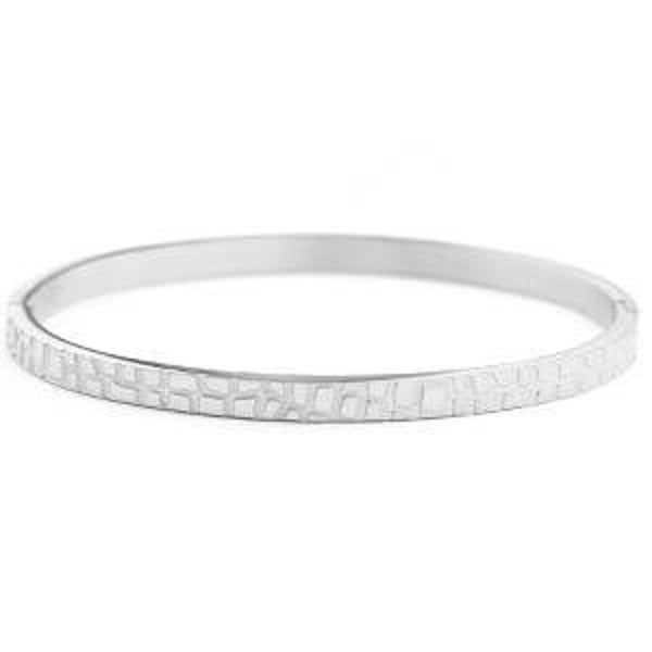Armband Bangle Crododile - Zilver
