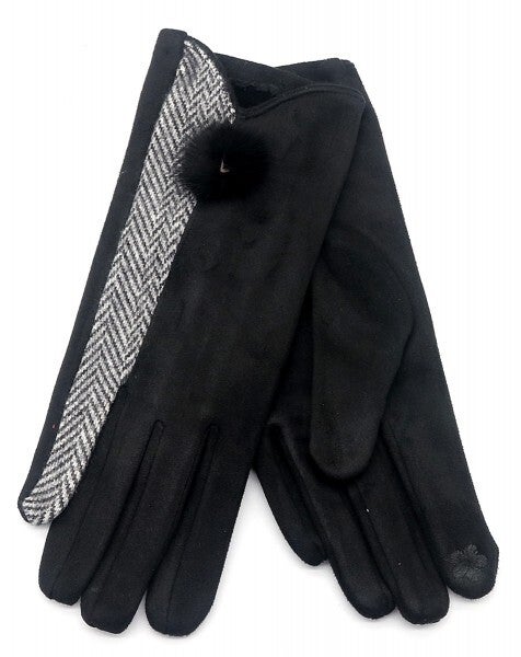 Handschoenen Pompom - Zwart