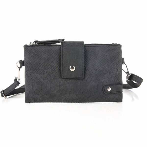 Tasje Foldable Snake  - Zwart