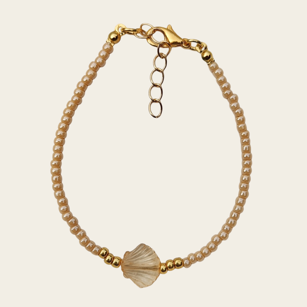 Kralen armband Miyuki Schelp - Beige