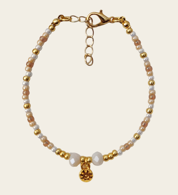 Kralen armband Miyuki Sun - Beige