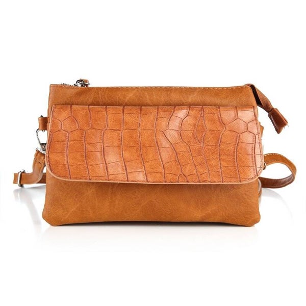 Schoudertasje / Crossbody tasje - Cognac