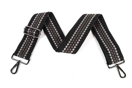 Schouderband / bagstrap dot - zwart