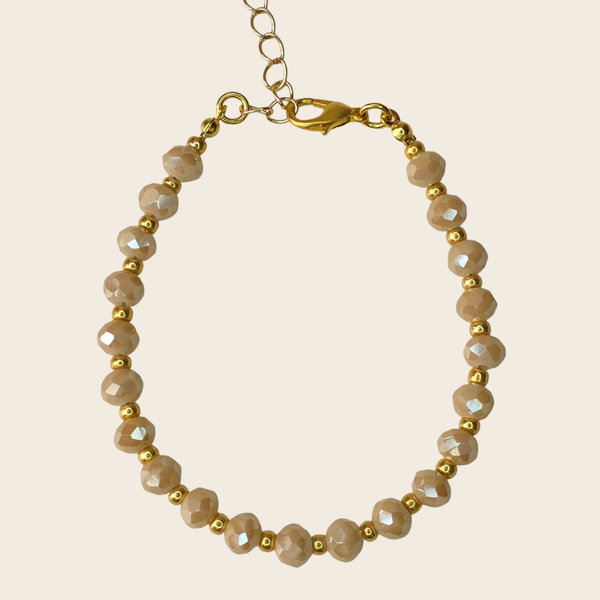 Kralen armband Facet Miyuki - Beige