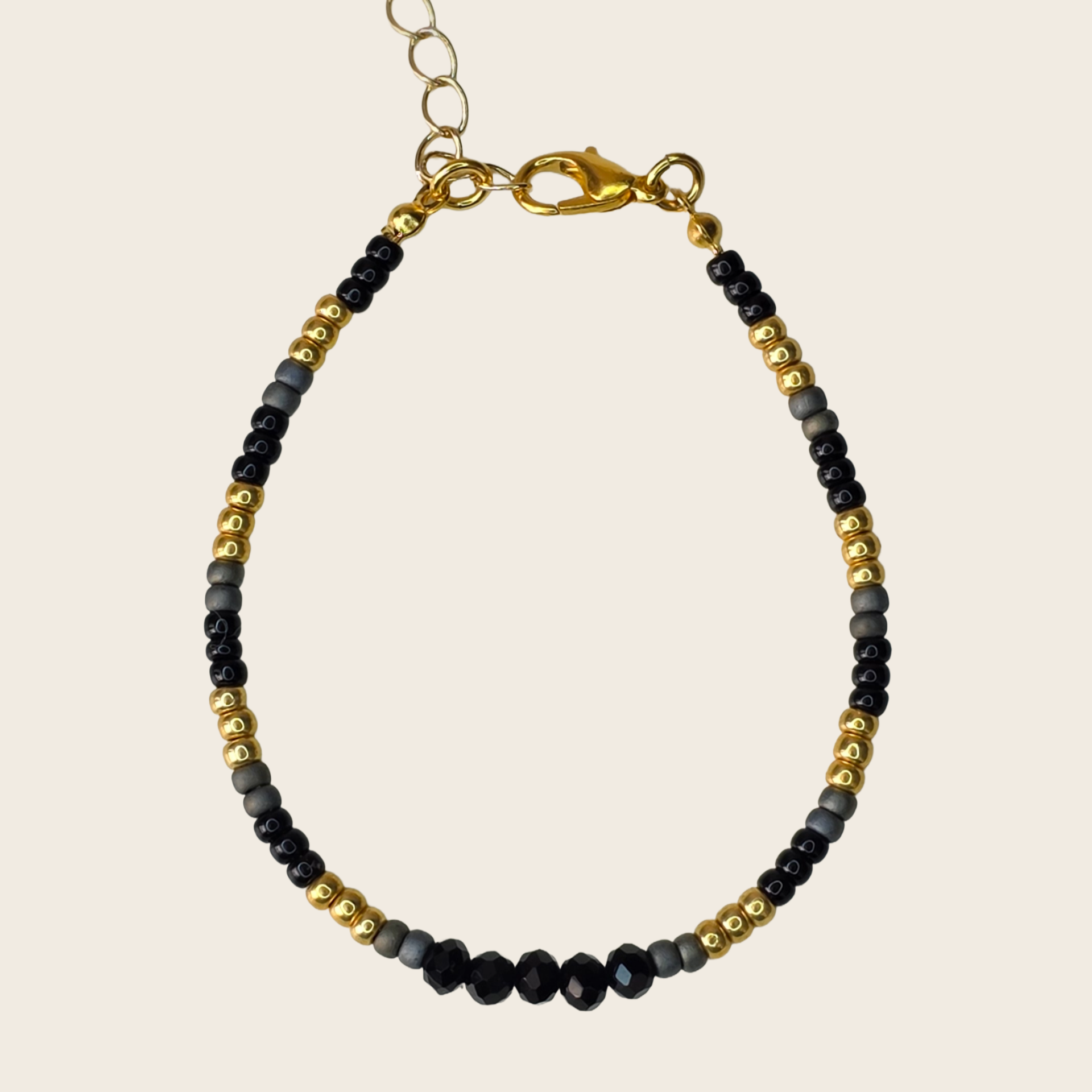 Kralen armband Miyuki Facet - Zwart