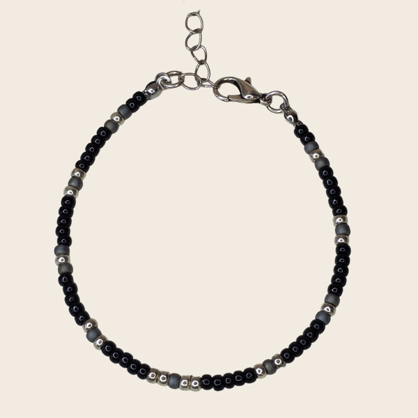 Kralen armband Miyuki Silver - Zwart