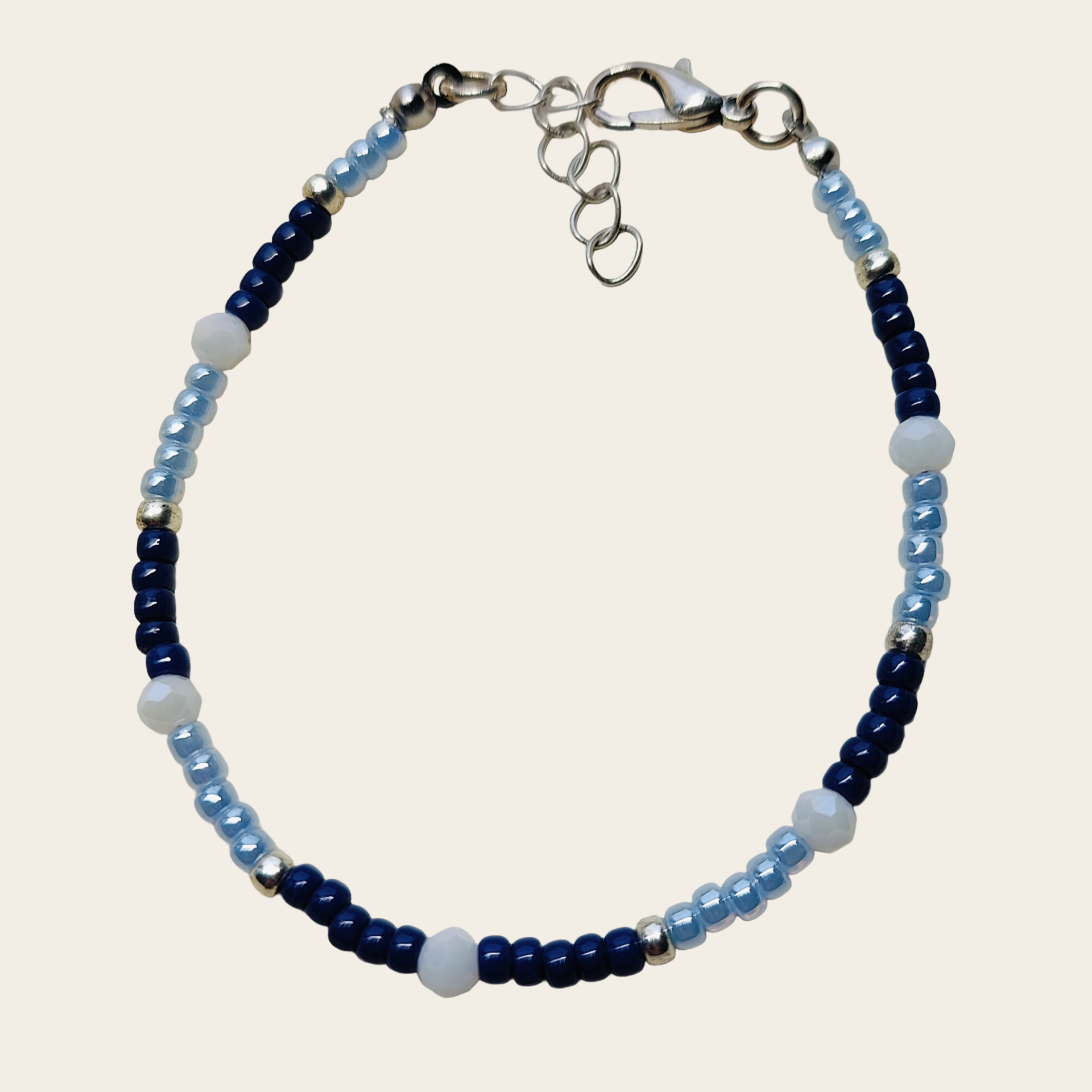 Kralen armband Miyuki & Facet - Blauw