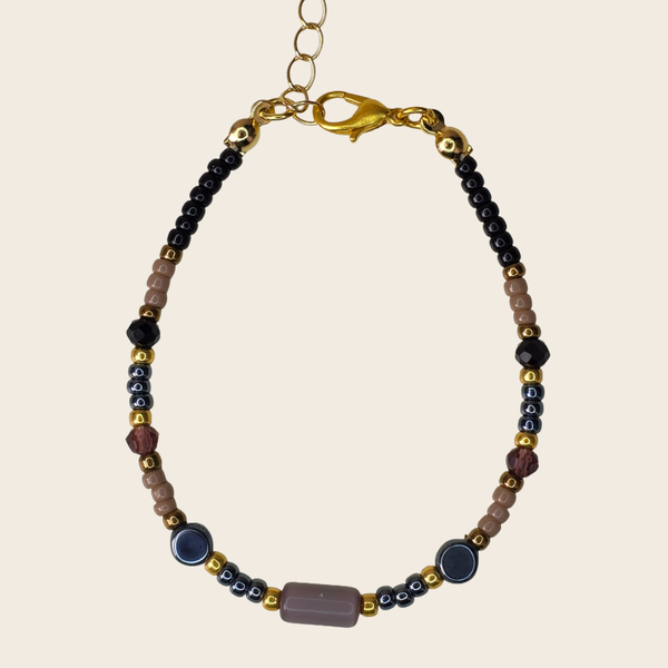 Kralen armband Miyuki Bugle Disc | Bordeaux