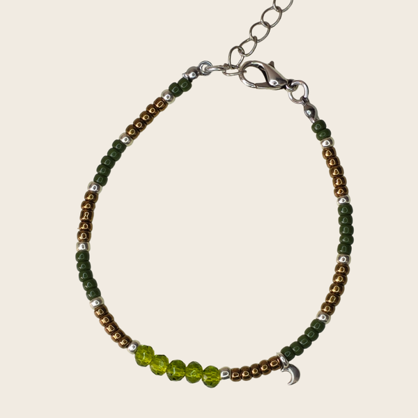 Kralen armband Miyuki Facet Moon - Groen