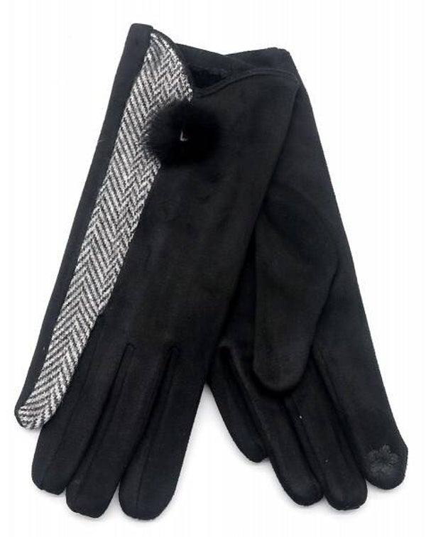 Handschoenen Pompom - Zwart