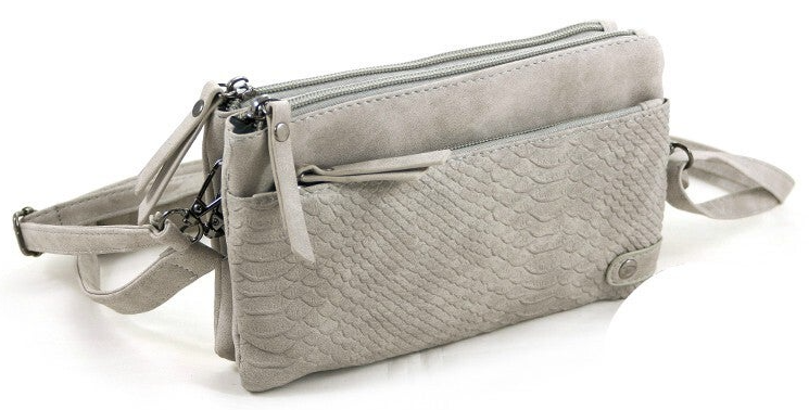 Schoudertasje / Crossbody tasje Bari - Grijs