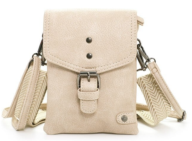 Beige - naturel telefoontasje / schoudertasje Kansas