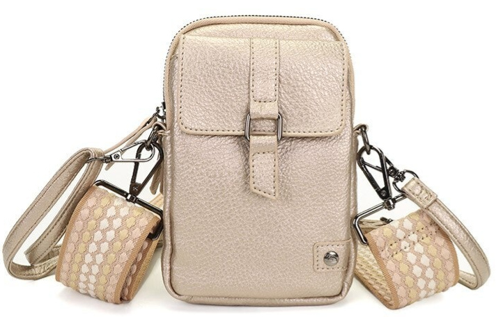 Champagne telefoontasje / crossbody tasje Dublin