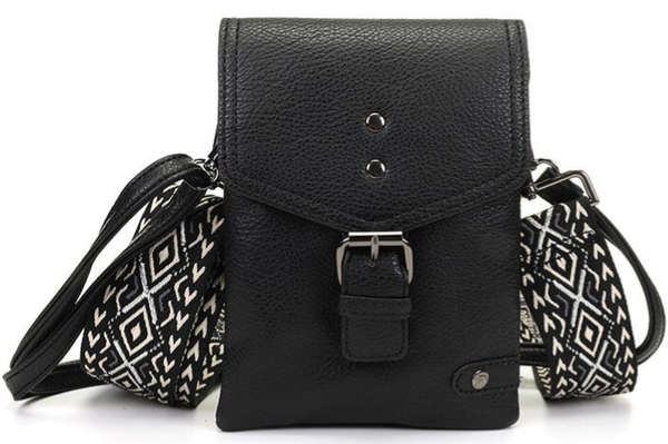 Zwart telefoontasje / crossbody tasje Kansas