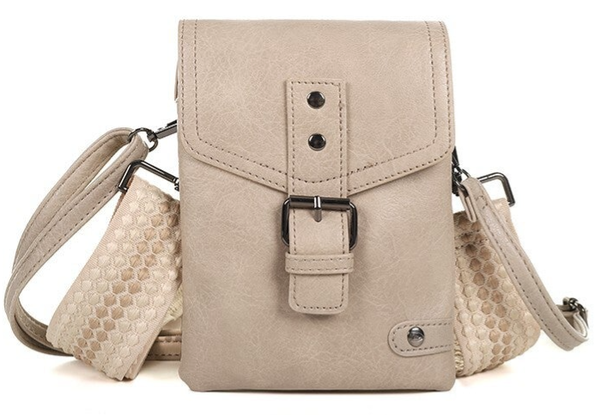 Telefoontasje / Crossbody tasje Kansas Nieuw - Naturel
