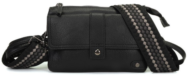 Zwart schoudertasje / crossbody tasje Naarden