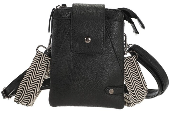 Zwart telefoontasje / crossbody tasje Horton