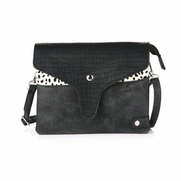 Schoudertasje / Crossbody tasje Lovely Cheetah - Zwart