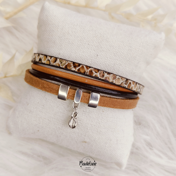 Armband Mahonie | Leer SF - Camel