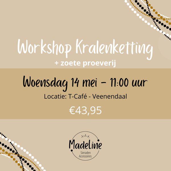 Workshop Kralenketting T-Café - Woensdag 14 mei 2025