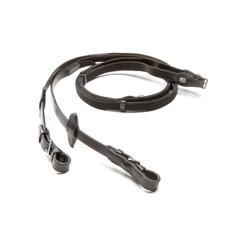 Rênes en sangle CHASSE avec boucles - 20 mm - 5 stops