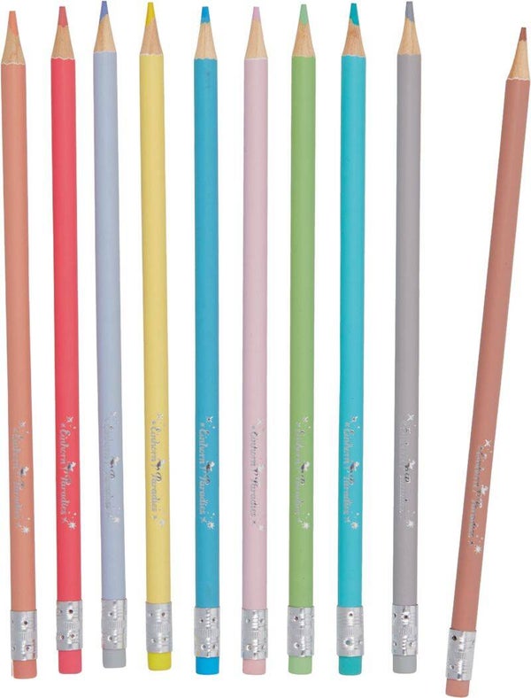 Crayons de couleur pastel  Licorne